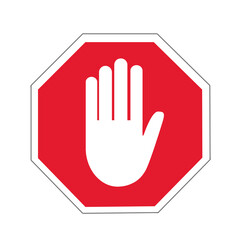 No entry hand sign