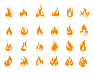 Fire Icons set vector