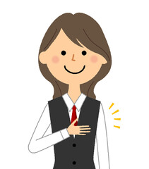 頼りになる制服姿の女性