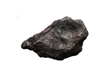 Specimen of Campo del Cielo IAB Iron Meteorite isolated on white background.