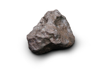 Speciment of Campo del Cielo IAB Iron Meteorite isolated on white background.