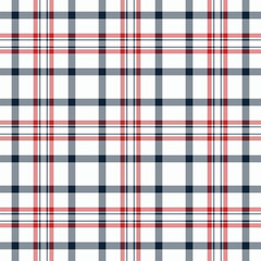 Plaid seamless pattern. Vector background of textile ornament. Flat fabric design.
