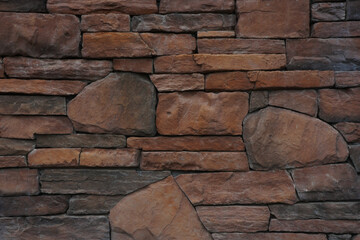Natural sandstone facade. sandstone texture on the building wall background.