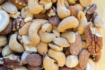 Collection of Nuts - in a bowl ready to eat