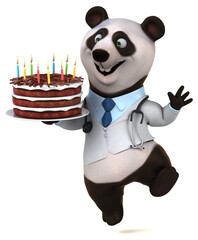 Fun panda - 3d illustration © Julien Tromeur
