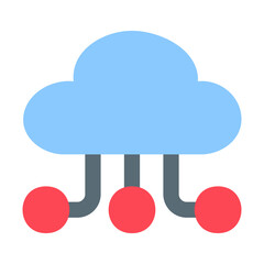 Cloud Storage icon vector illustration in flat style for any projects