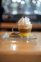 cappuccino with cream
