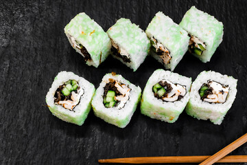 Sushi. Rolls. Nigiri. Maki. Sushi Set