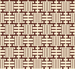 Japanese Geometric Line Vector Seamless Pattern