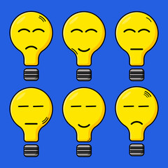 emoticons and lights vector into a cute expression