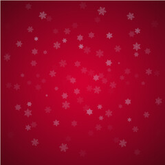 The white snow on the red mesh background, winter and Cristmas theme