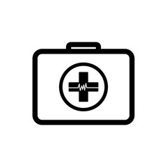 First aid kit line icon. Design template vector