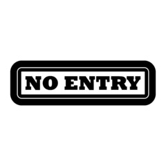 No entry label. No access sign isolated on white background
