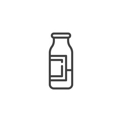 Bottle of milk line icon. linear style sign for mobile concept and web design. Milk bottle outline vector icon. Symbol, logo illustration. Vector graphics