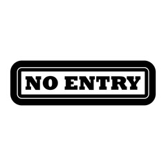 No entry label. No access sign isolated on white background