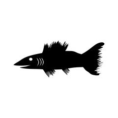Fish icon on white.