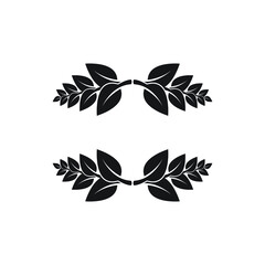 Icon vector graphic of leaf, good for template web etc
