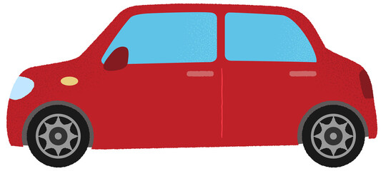 赤い自動車のベクターイラスト