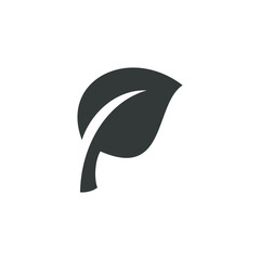 Icon vector graphic of leaf, good for template web etc