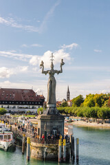 Imperia Statue in Konstanz am Hafen, Bodensee, Baden-Württemberg, Deutschland