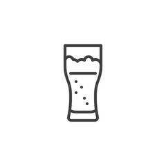 Pint of beer line icon. linear style sign for mobile concept and web design. Beer glass outline vector icon. Symbol, logo illustration. Vector graphics