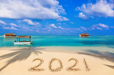 Numbers 2021 on beach