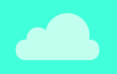 vector clouds. one cloud in the blue sky.