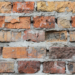 texture of a brick wall close-up