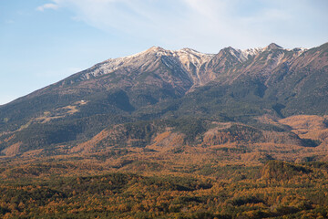 秋の御嶽山　九蔵峠からの眺め