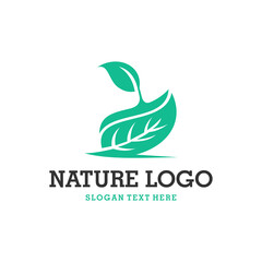Green Leaf Icon Vector Illustrations, Abstract green leaf logo icon vector design. Landscape design, garden, Plant, nature and ecology vector logo
