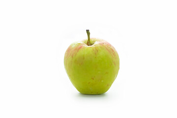 Fresh green apple isolated on white. With clipping path.
