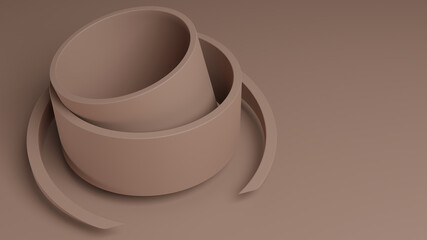 Abstract 3D illustration for background design. Geometric shapes. 3D Rendering. 