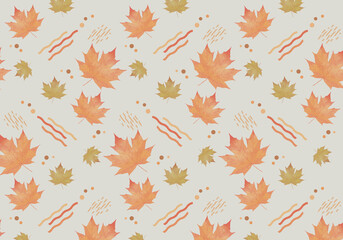 Autumn leaves seamless pattern