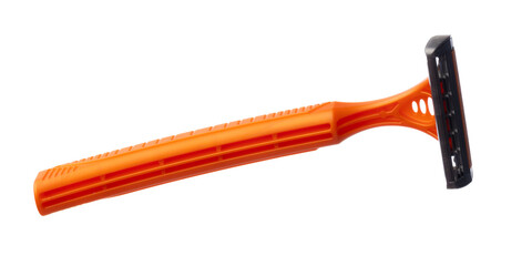 Disposable shaver razor isolated on white background