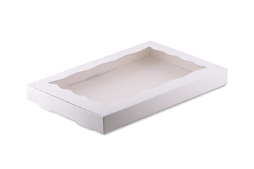 Blank paper cake packaging box, copy space