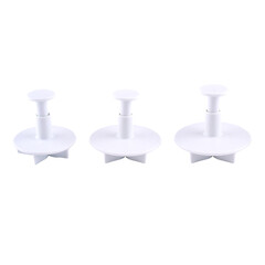 Plastic cutter for mastic isolated on white background. Mold, bakeware. Top view, flat lay