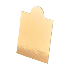 Gold coasters for cake isolated on white background, copy space. Clipping path