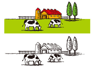 牧場のイラスト