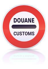 Stop at the customs post France United Kingdom (reflect)