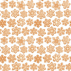 Decorative vector seamless pattern with Christmas and New Year decoration.