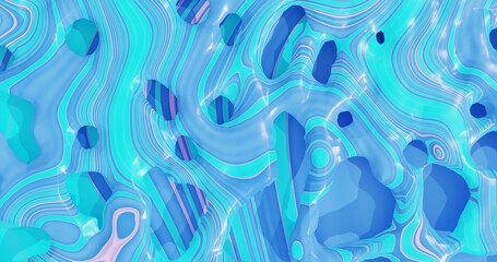 Acrylic Paint Pouring Liquid Acrylic. 3d rendered illustration. Abstract 4k background