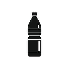 Plastic bottle for water black simple icon