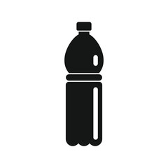 Plastic bottle for water black simple icon