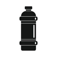 Plastic bottle for water black simple icon