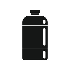Plastic bottle for water black simple icon