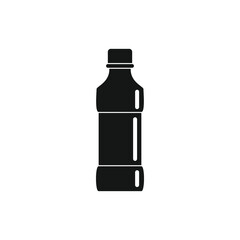 Plastic bottle for water black simple icon
