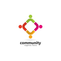 Adoption and community care Logo template vector