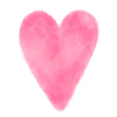 watercolor pink heart. Concept - love, relationship, art, painting