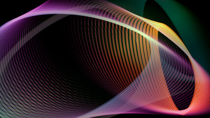 Abstract design with vibrant colorful lines composition.
