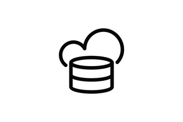 Big Data Icon - Cloud Database